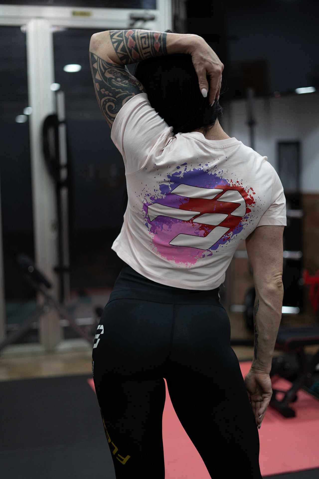 CAMISETA CROPPED SPLASH MUJER