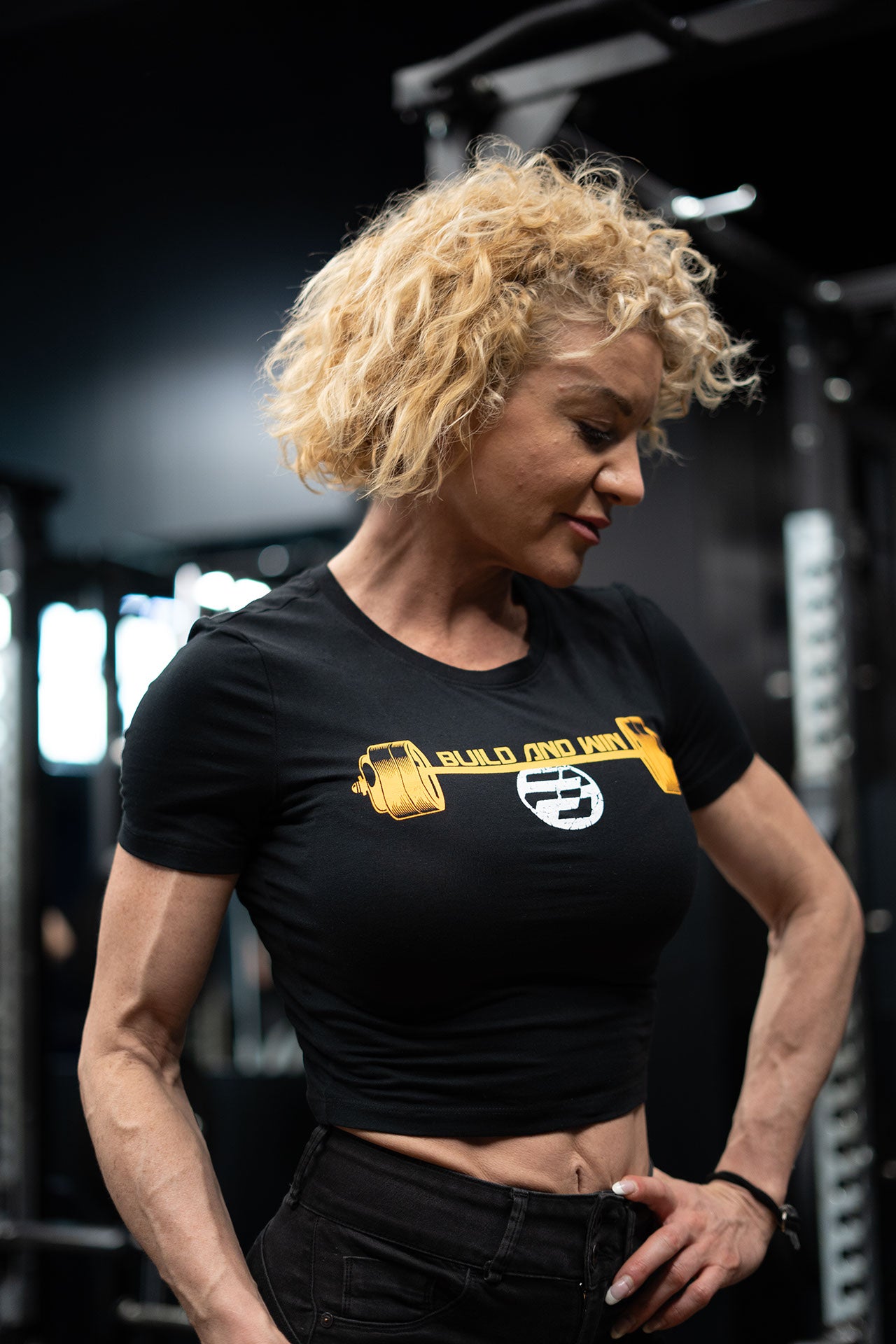 CAMISETA CROPPED OLYMPIC BAR BAW MUJER